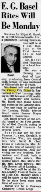 Varsity Drive-In (Los Tres Amigos) - May 1969 Former Owner Passes Away